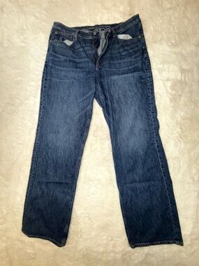 American eagle low rise baggy straight leg jeans 18 long